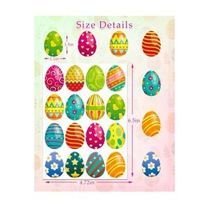 9 Sheets Easter Egg Stickers for Kids 108 Pcs Easter Stickers Bulk for Gifts Bag